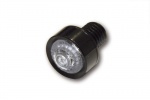 255-015 HIGHSIDER LED-Rücklicht MONO
, klares Glas, schwarz eloxiert, 
D. 18 mm, E-geprüft.
